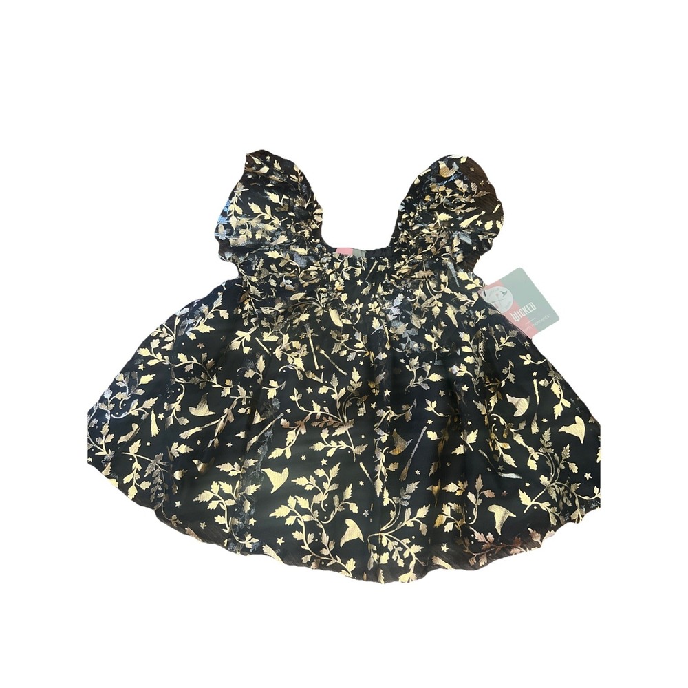 Wicked Modern Moments Black Gold Elphaba Dress - Baby Toddler Girls 12 Months